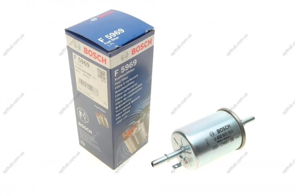 Фільтр паливний DAEWOO LANOS 97-, CHEVROLET LACETTI 05- (вир-во) BOSCH 0 450 905 969 (фото 1)