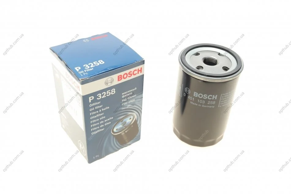 Фільтр масляний двигуна CHRYSLER, JEEP (вир-во Bosch) BOSCH 0 451 103 258 (фото 1)
