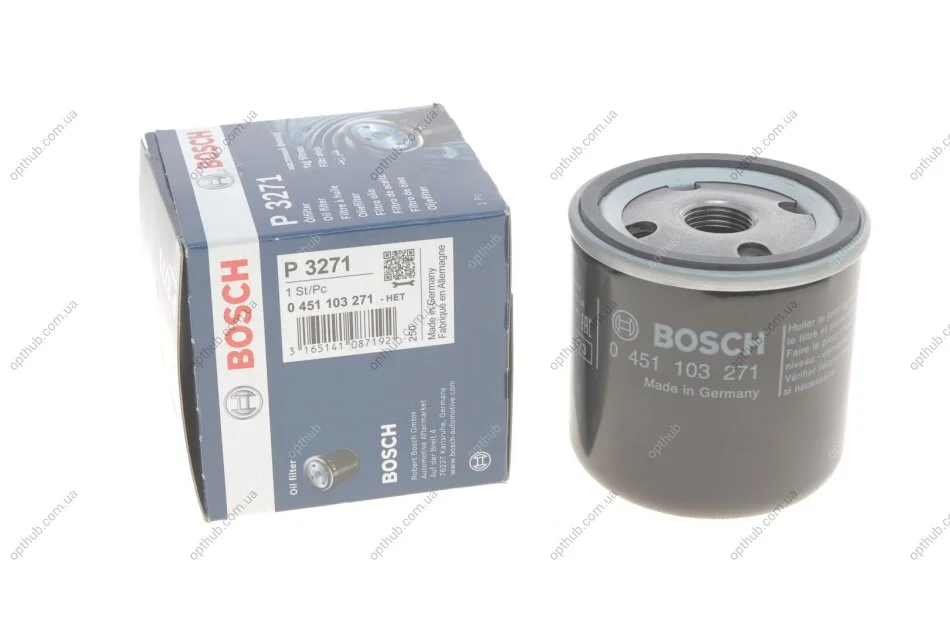 Фільтр масляний Ford Transit Connect 2.5 09-/Toyota Corolla 1.3 02-07 UA63 BOSCH 0 451 103 271 (фото 1)