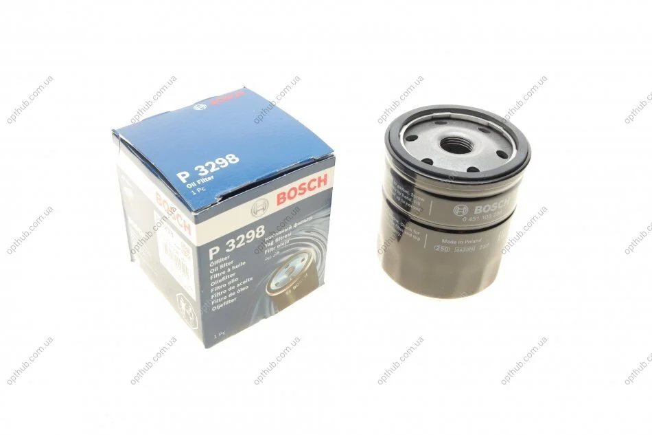 Фільтр масляний Ford Escort/Fiesta 1.0-1.6-95 /Skoda Favorit 1.3 89-97 UA63 BOSCH 0 451 103 298 (фото 1)