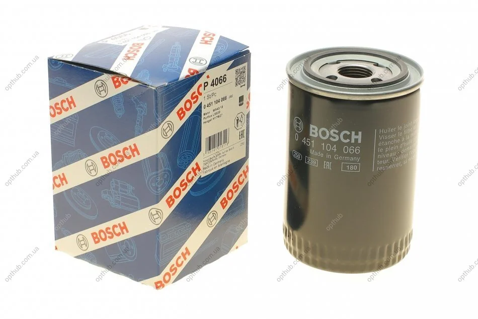 Фильтр масляный двигателя (пр-во Bosch) BOSCH 0 451 104 066 (фото 1)