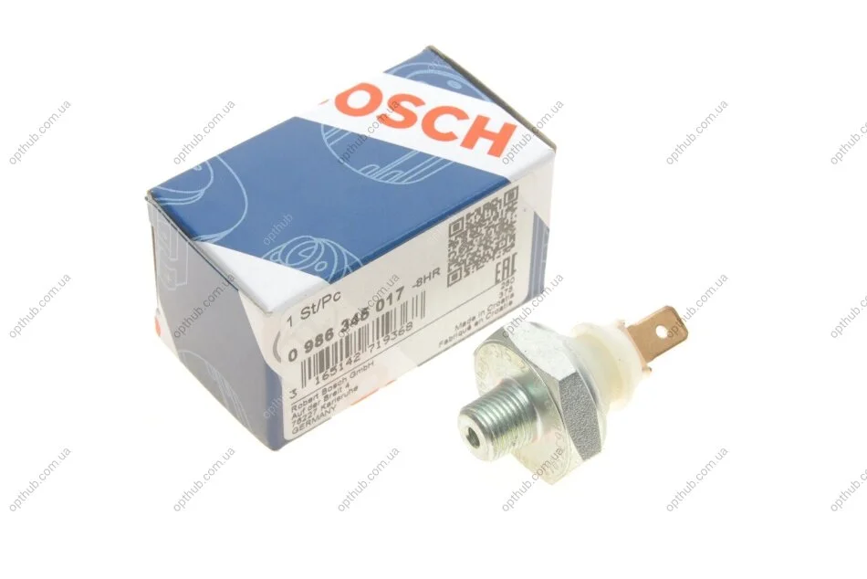 Датчик тиску масла Hyundai Sonata 3.0i/Mitsubishi Lancer/Colt 1.6-3.0i 91-15 UA63 BOSCH 0 986 345 017 (фото 1)