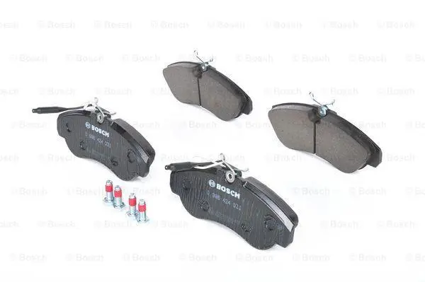 Комплект гальмівних колодок передн, CITROEN JUMPER I, JUMPER II FIAT DUCATO PEUGEOT BOXER 1.9D-2.8D 02.94-09.09 BOSCH 0986424031 (фото 1)