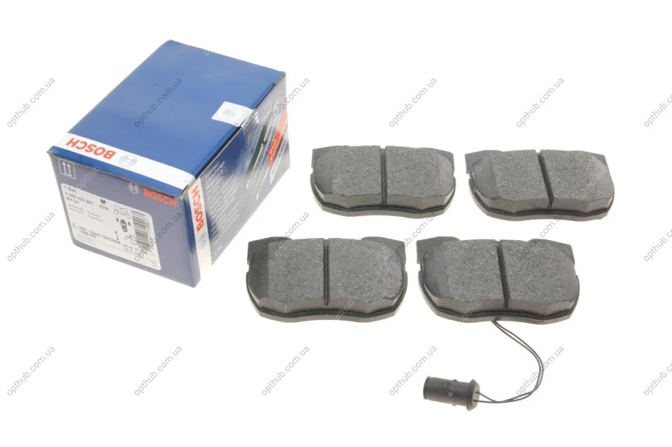 Колодки гальмівні (передні) Land Rover Discovery/Range Rover 88-98 (+ датчик) (opt-om) BOSCH 0 986 424 287 (фото 1)