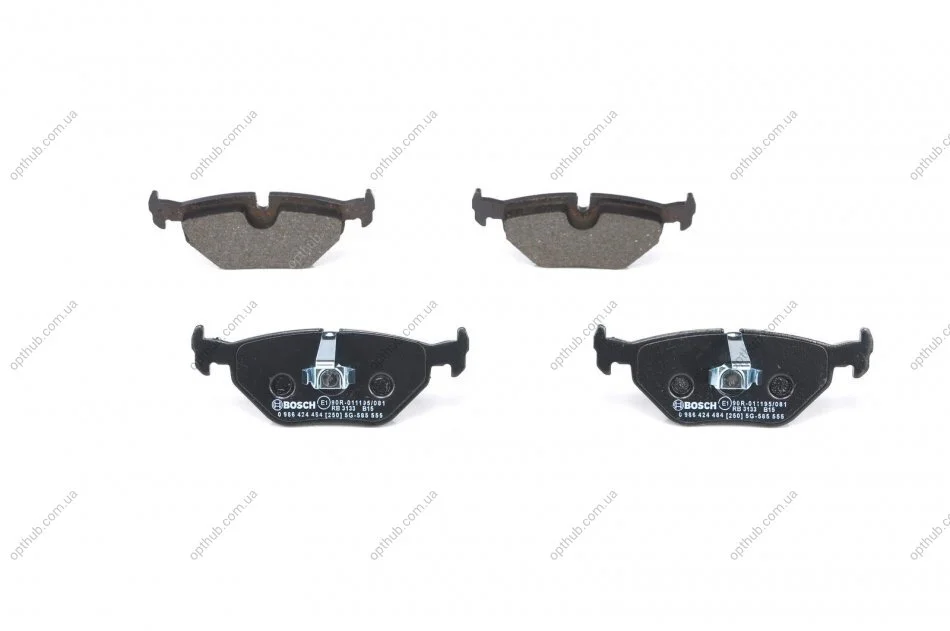 Колодки гальмівні (задні) BMW 3 (E36/E46) 90-06/Z4 (E85) 02-09/Rover 75 99-05/Saab 9-5 (opt-om) BOSCH 0 986 424 484 (фото 1)