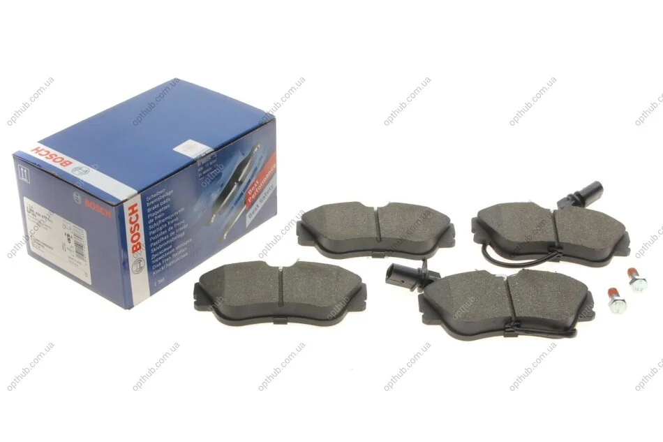 Колодки гальмівні (передні) VW T4 1.9-2.5TDI (Lucas) (з датчиком) UA63 BOSCH 0 986 424 672 (фото 1)