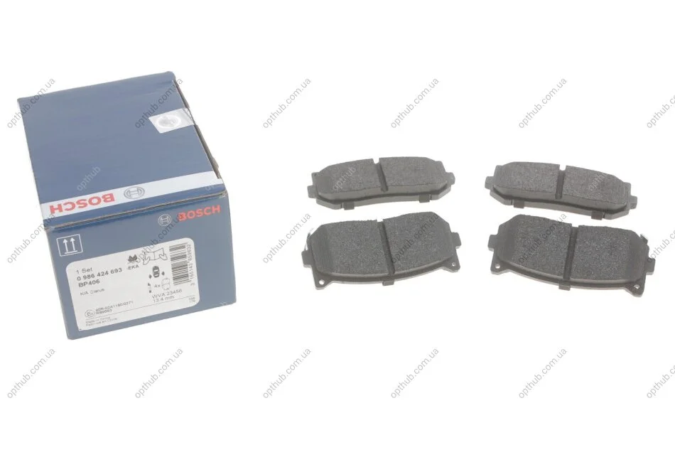 Колодки гальмівні дискові ЗАДНИЕ CARENS 1.6/2.0TDI 02- -ua BOSCH 0 986 424 693 (фото 1)