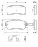 Комплект гальмівних колодок передн, DAIHATSU MOVE, SIRION, YRV TOYOTA DUET 1.0/1.3 04.98- BOSCH 0986424697 (фото 1)