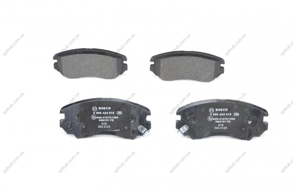 Колодка гальм. диск. HYUNDAI SONATA, TUCSON, KIA SOUL передн. (вир-во Bosch) BOSCH 0 986 424 815 (фото 1)