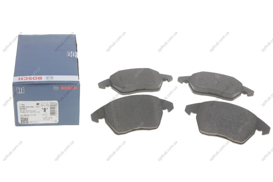 Колодка гальм. диск. CITROEN C4 передн. (вир-во Bosch) BOSCH 0 986 424 825 (фото 1)