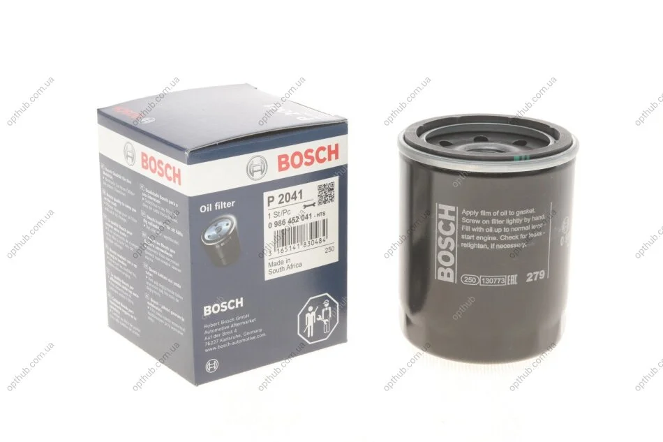 Фильтр масляный Mazda 626 II-V 1.8-2.0/Smart Forfour UA63 BOSCH 0 986 452 041 (фото 1)