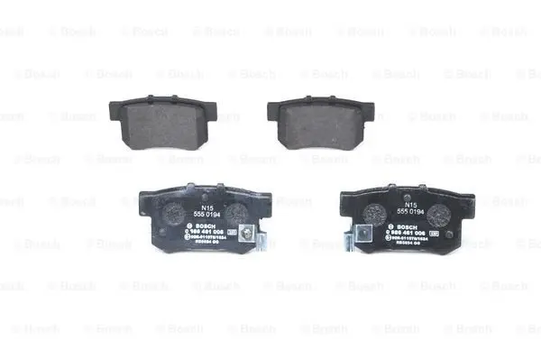 Колодка гальм. диск. HONDA ACCORD задн. (вир-во Bosch) BOSCH 0 986 461 006 (фото 1)