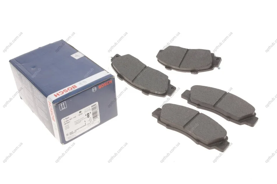 Колодка гальм. диск. HONDA ACCORD передн. (вир-во Bosch) BOSCH 0 986 461 142 (фото 1)