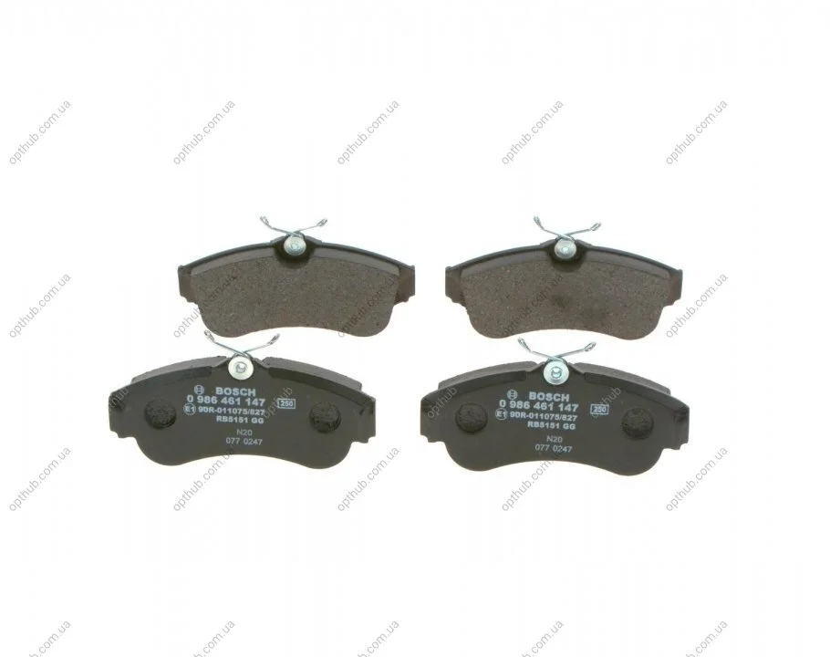 Колодка гальм. диск. NISSAN ALMERA передн. (вир-во Bosch) BOSCH 0 986 461 147 (фото 1)