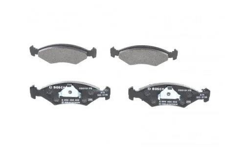 Колодка торм. диск. FORD ESCORT передн. (пр-во Bosch) BOSCH 0 986 466 402