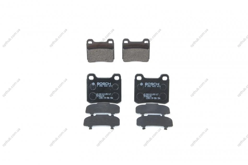Колодка гальм. диск. MB 190 (W201), C-CLASS (W202) задн. (вир-во Bosch) BOSCH 0 986 466 871 (фото 1)