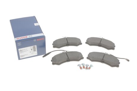 Колодки гальмівні (передні) Citroen C25/Fiat Ducato/Peugeot J5 81-94 (+датчики) 0 986 467 411 UA63 BOSCH 0986467411