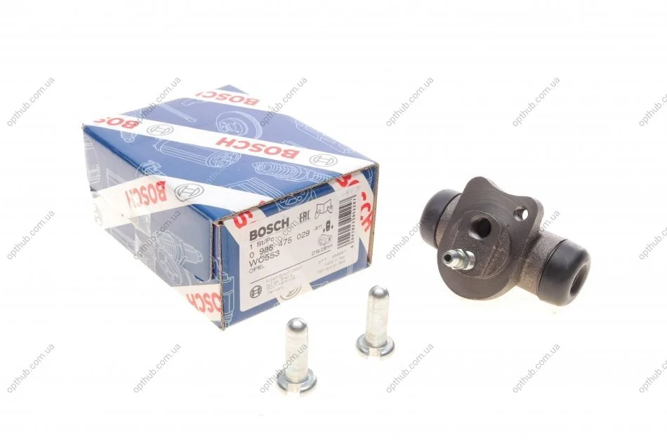 Циліндр гальмівний (задній) Opel Combo/Kadett D/E 1.2-2.3D 77-01 (d=19.05mm) UA63 BOSCH 0 986 475 029 (фото 1)