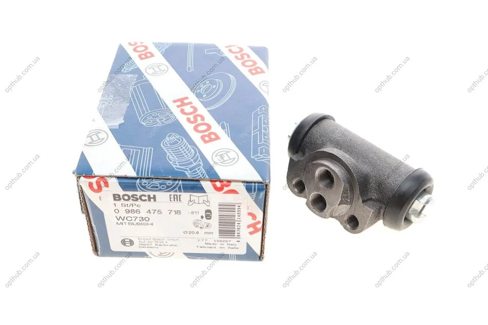 Циліндр гальмівний (задній) Mitsubishi L300 81-06/Pajero 82-06 (d=20.6mm) UA63 BOSCH 0 986 475 718 (фото 1)