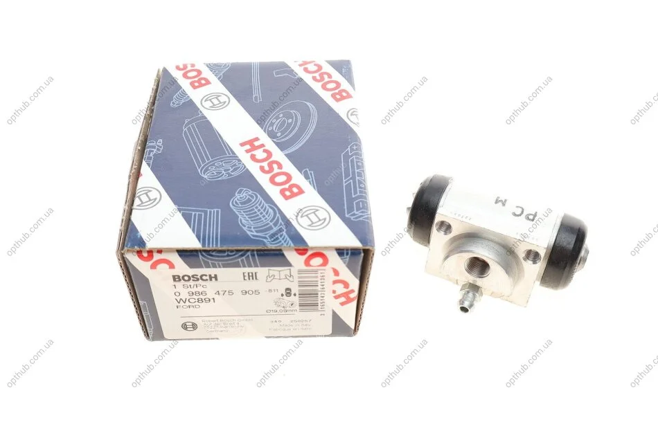 Циліндр гальмівний (задній) Ford Fiesta 95-03 (d=19,05mm) UA63 BOSCH 0 986 475 905 (фото 1)