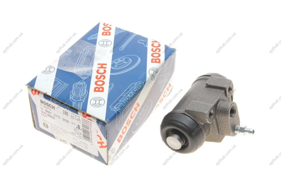 Циліндр гальмівний робочий ЗАДН D=27 CITROEN JUMPER BOX (230L) 02/94-04/02 / CITROEN JUMPER BOX -ua BOSCH 0 986 475 906 (фото 1)