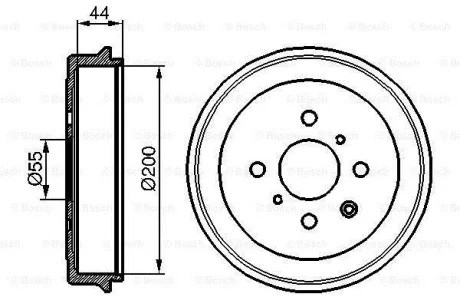 Гальмівний барабан задн CITROEN C1, C1 II PEUGEOT 107, 108 SUZUKI SPLASH, SWIFT III TOYOTA AYGO 1.0-1.5 02.05- BOSCH 0986477148