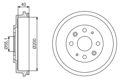 Барабан гальмівний ГАЛЬМІВНИЙ БАРАБАН -ua BOSCH 0 986 477 191