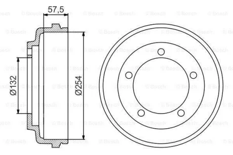 Барабан гальмівний ГАЛЬМІВНИЙ БАРАБАН 0 986 477 204-ua BOSCH 0986477204