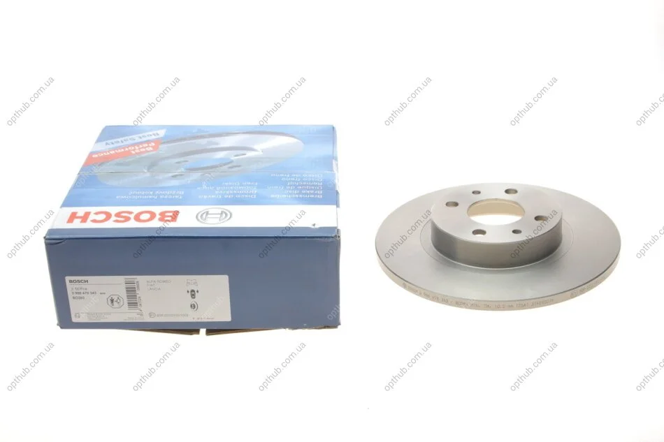 Диск гальмівний (передній) Fiat Bravo/Punto -00 (257.5x12) (opt-om) BOSCH 0 986 478 343 (фото 1)