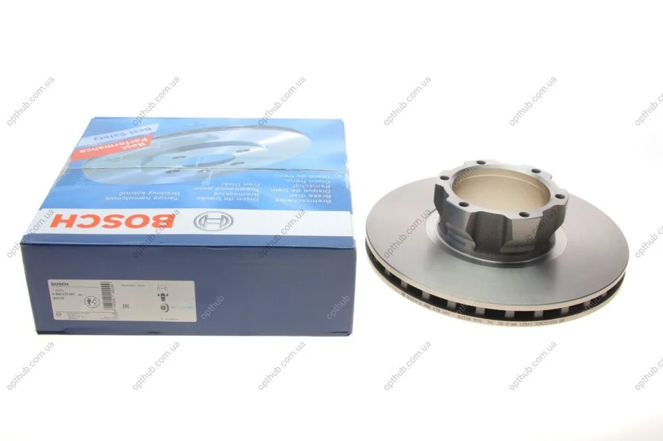 Диск гальмівний (передній) MB Vario 17.5"" (323.8x30) (вент.) UA63 BOSCH 0 986 478 407 (фото 1)