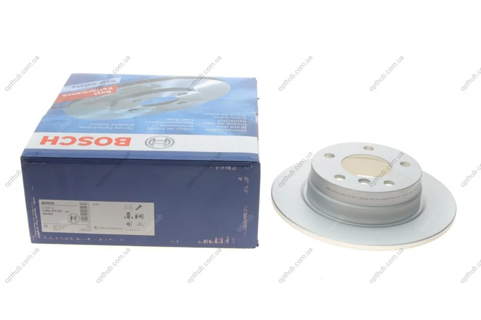 Диск гальмівний ЗАДН BMW 3 SERIES (E36, E46) 93-06 -ua BOSCH 0 986 478 561 (фото 1)