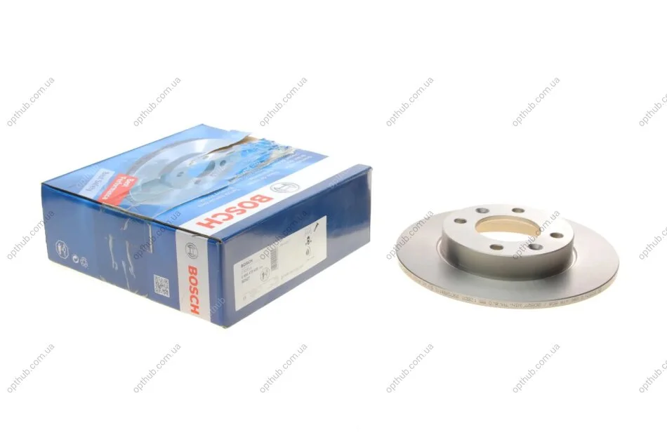 Диск гальмівний (задній) Citroen Berlingo/Peugeot Partner 1.9D 96-/1.6HDI 06- (246.7x9) UA63 BOSCH 0 986 478 608 (фото 1)