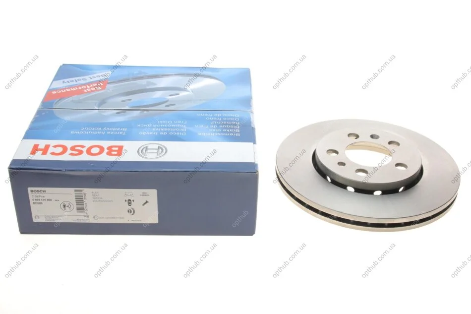 Диск гальмівний (передній) Skoda Fabia/Octavia 96-/Roomster 06-/VW Golf 97-06 (256x22) UA63 BOSCH 0 986 478 988 (фото 1)