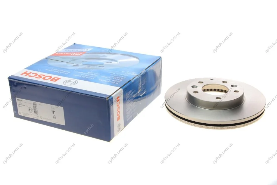 Диск гальмівний (передній) Mazda 626/6 97-13/Premacy 1.8/2.0 99-05 (273.5x24) UA63 BOSCH 0 986 479 034 (фото 1)