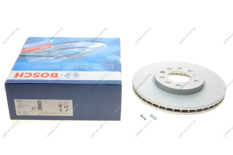 Диск гальмівний FIAT, OPEL, SAAB, передн., вент. (вир-во Bosch) BOSCH 0 986 479 107 (фото 1)