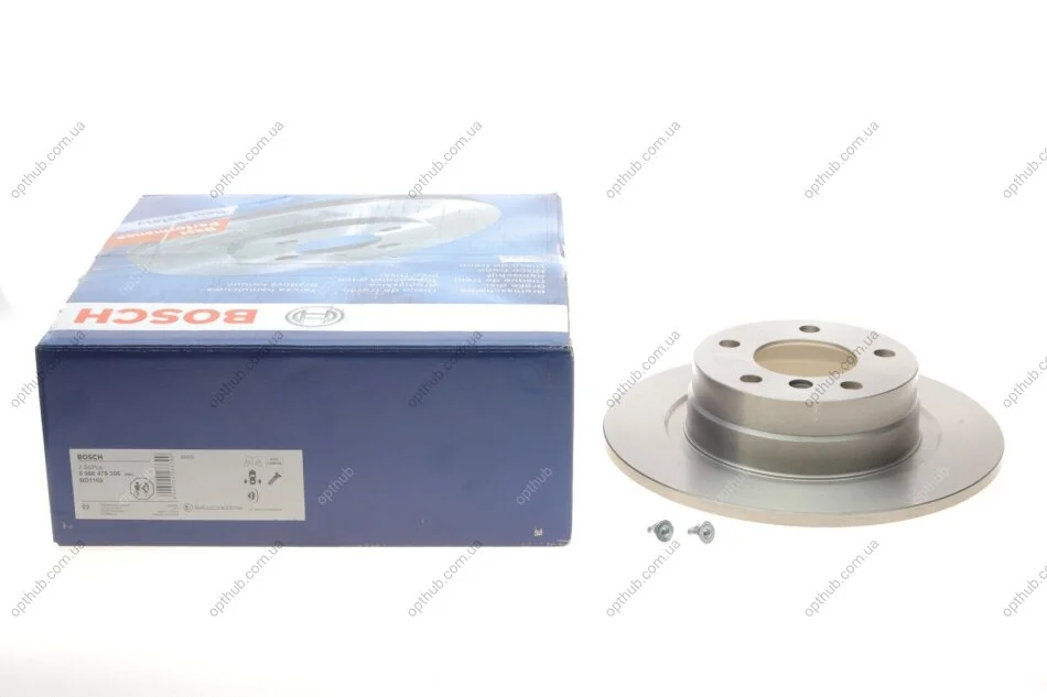 Диск гальмівний (задній) BMW 1 (E81/E87)/3 (E90/E92) 04-13 (296x10.5) 0 986 479 306 UA63 BOSCH 0986479306 (фото 1)