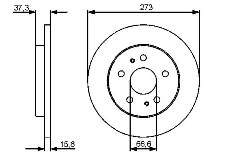 Диск тормозной передний DAIHATSU TERIOS 1.3I 16V 01.07- 0 986 479 432 BOSCH 0986479432
