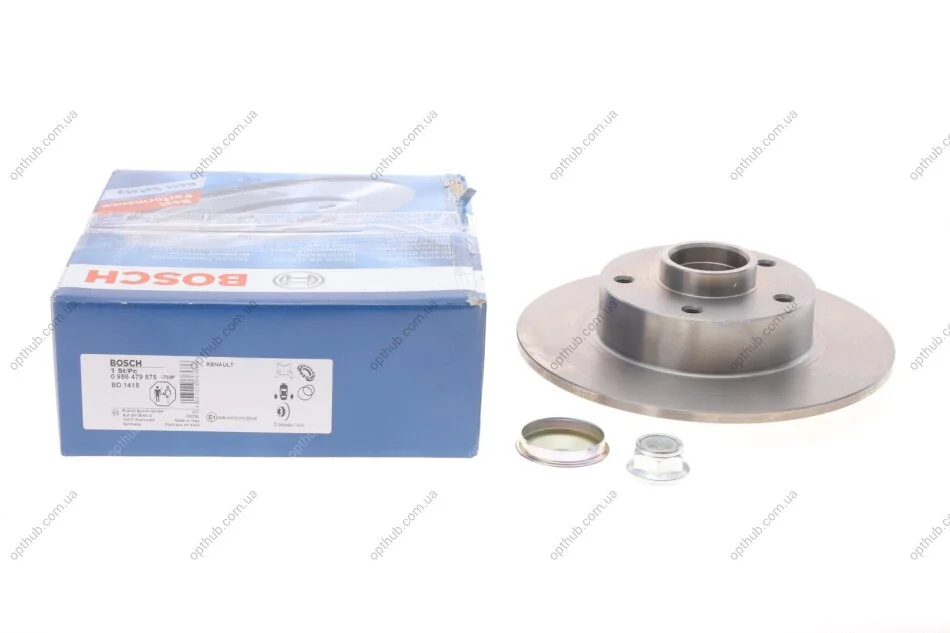 Диск гальмівний (задній) Renault Megane III/Scenic III 08- (260x8) (+ABS) (з підшипником) UA63 BOSCH 0 986 479 575 (фото 1)