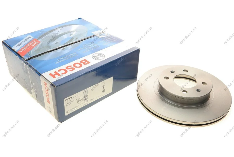 Диск гальмівний (передній) Hyundai i20 1.2 16V 08-14 (256x18) (з покриттям) UA63 BOSCH 0 986 479 577 (фото 1)