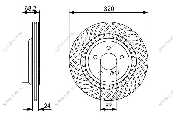 Диск тормозной BOSCH 0 986 479 654 (фото 1)