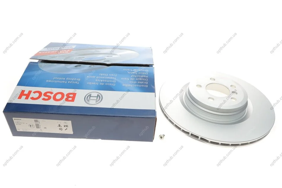 Диск гальмівний (задній) BMW 5 (F07/F11)/7 (F01/F02/F03/F04) 08-17 (370x24) (з покрит.) (opt-om) BOSCH 0 986 479 730 (фото 1)