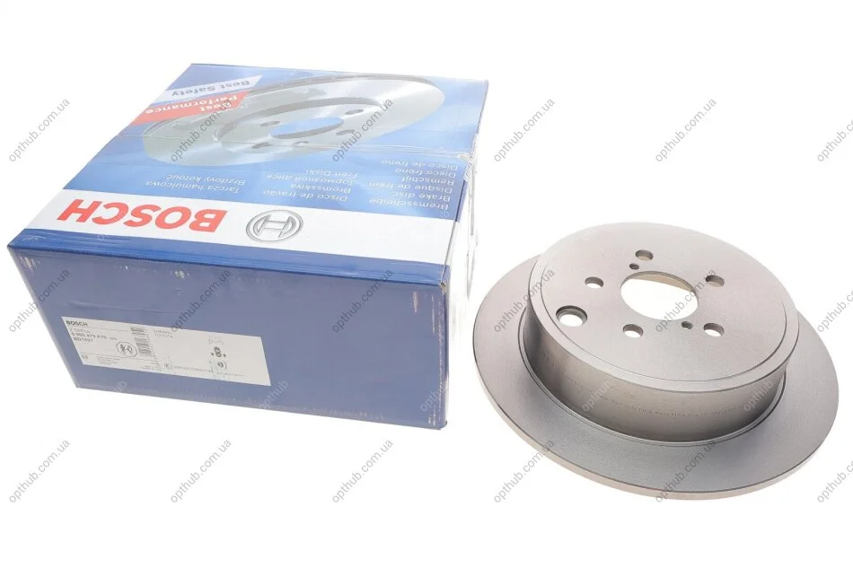 Диск гальмівний SUBARU FORESTER 08-,IMPREZA 08-,LEGACY V 09-,OUTBACK 09- задн. (вир-во Bosch) BOSCH 0 986 479 A10 (фото 1)