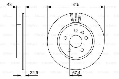 Диск гальмівний задн лів/прав BUICK LA CROSSE CADILLAC XTS CHEVROLET CAMARO, MALIBU OPEL INSIGNIA A, INSIGNIA A COUNTRY SAAB 9-5 1.4-6.2 07.08- BOSCH 0986479C71