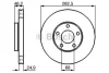 Диск гальмівний передн лів/прав FORD USA FUSION VW PASSAT B3/B4, PASSAT B5 1.6-2.8 03.96-08.13 BOSCH 0986479C81 (фото 1)