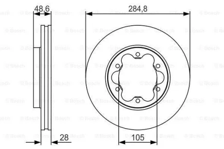 Диск гальмівний BOSCH 0986479R27
