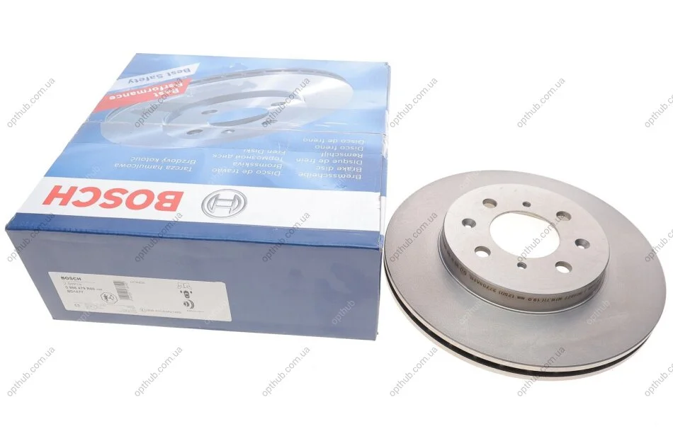 Диск гальмівний HONDA CIVIC передн., вент. (вир-во Bosch) BOSCH 0 986 479 R80 (фото 1)