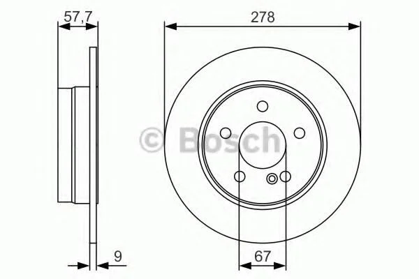 Диск гальмівний задній PREMIUM2 BOSCH 0986479S96 (фото 1)