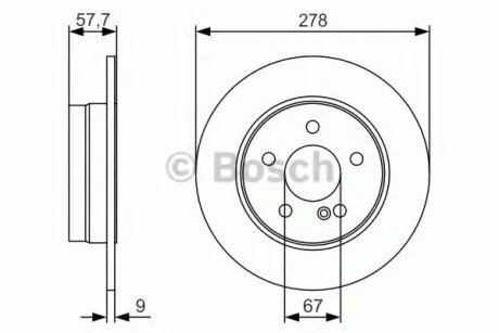 Диск гальмівний задній PREMIUM2 BOSCH 0986479S96