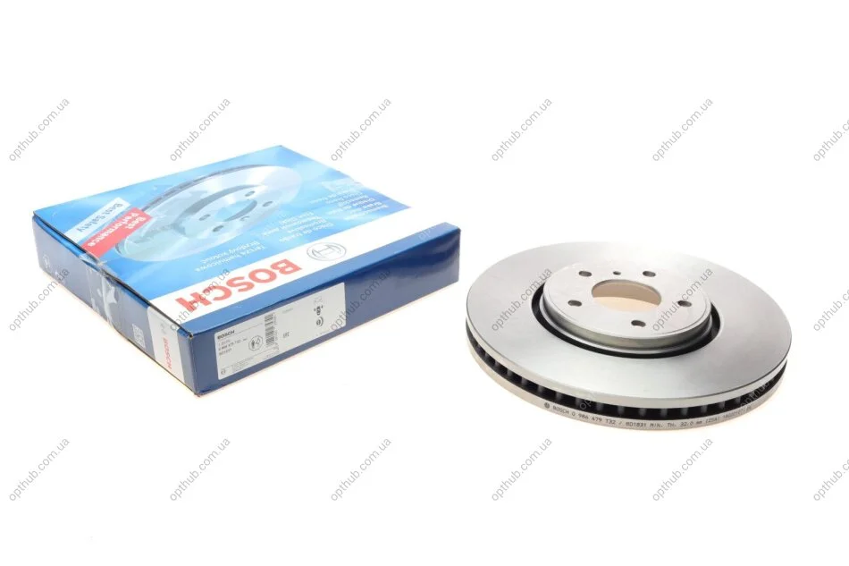 Диск гальмівний NFINITI FX35, FX45 3.5I, 4.5I 24V 03.01 - передн. (вир-во Bosch) BOSCH 0 986 479 T32 (фото 1)