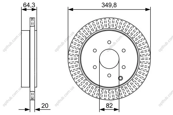 Диск гальмівний BOSCH 0986479W46 (фото 1)